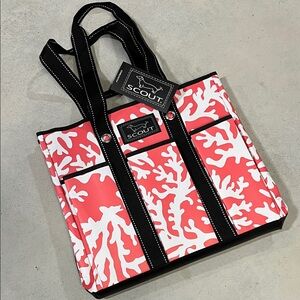 Scout Pink and White Coral Pattern Tote